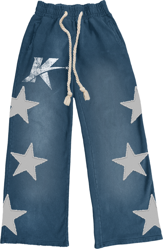 Distressed Flared Sweatpants